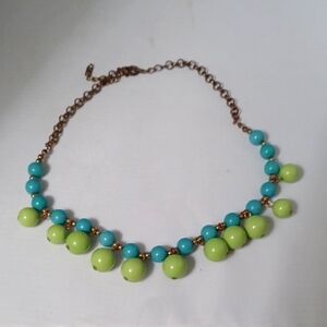 Green and Blue Beaded Necklace
